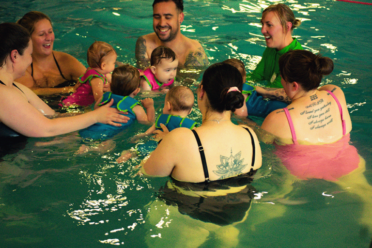 Baby Swimming in Dundee - Parents in the pool with their babies